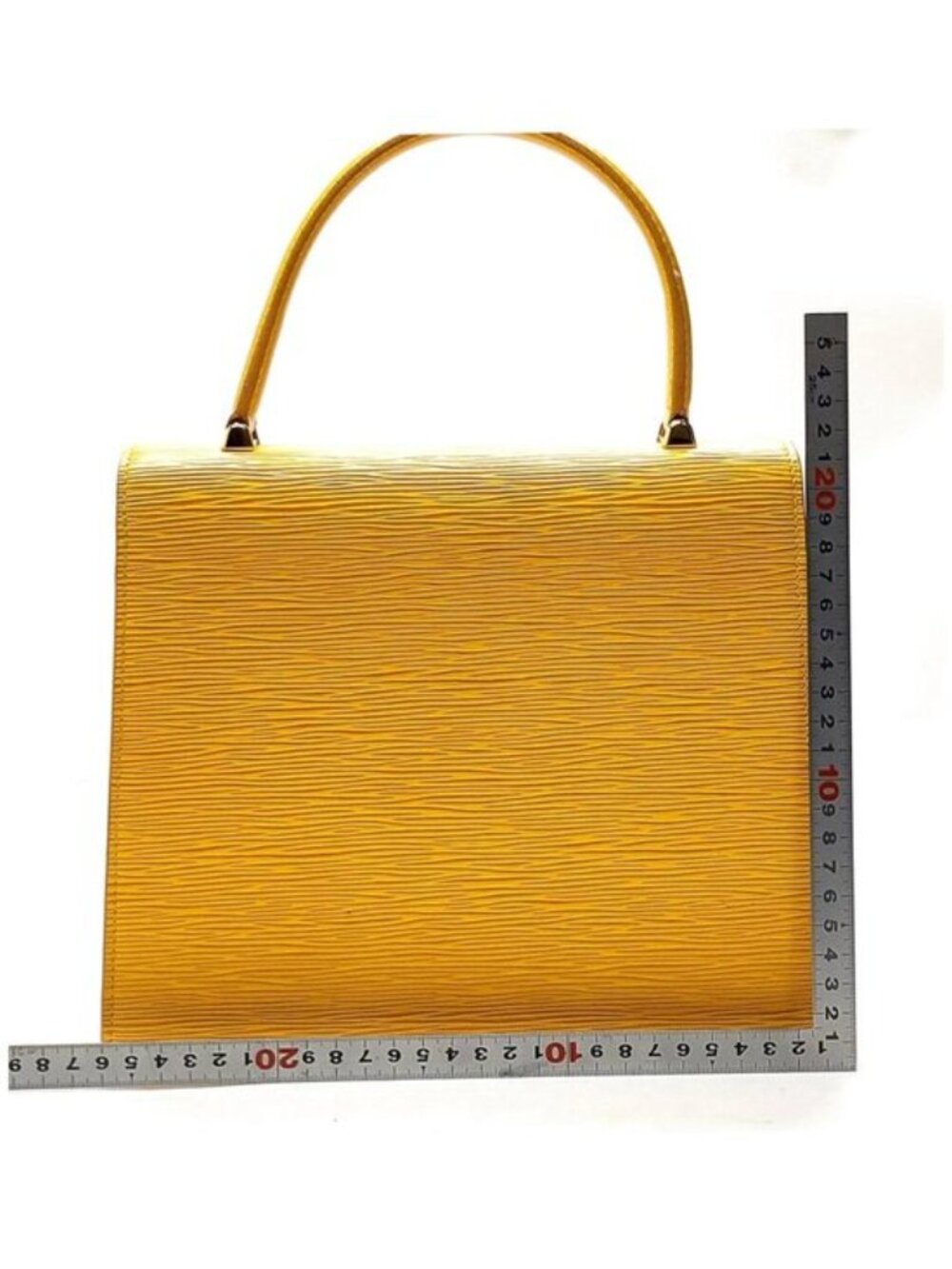 Authentic Louis Vuitton Malesherbes Epi Leather Handbag Yellow - Picture 3 of 16